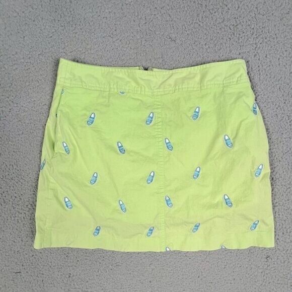 LILLY PULITZER WOMENS LIME GREEN SKORT SIZE 8 - Picture 1 of 9